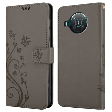 Nokia X10 / X20 Plånboksfodral Skal (Grå)