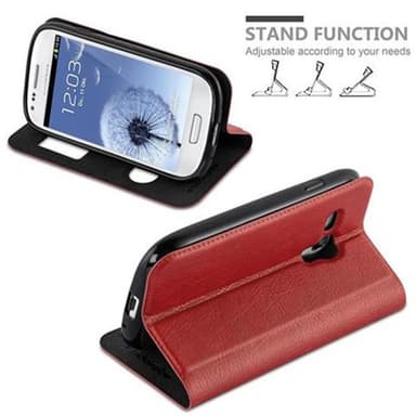 Samsung Galaxy S3 MINI Plånboksfodral Skal (Röd)
