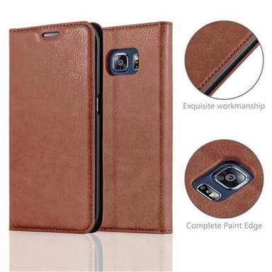 Skal Samsung Galaxy S6 EDGE Plånboksfodral (Brun)