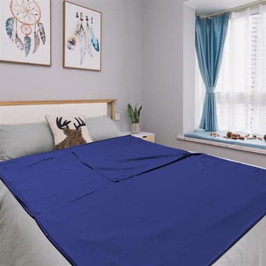 Sovsäck Resa 115x 210 cm Kudde Filt (blå)