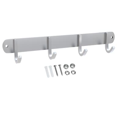 Klädstång Klädkrokar Klädhängare (modell d - 4 krokar)