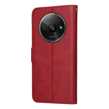 SKALO Xiaomi Redmi A3 PU-Läder Plånboksfodral - Röd