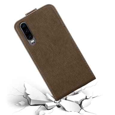 Huawei P30 Flipfodral Skal (Brun)