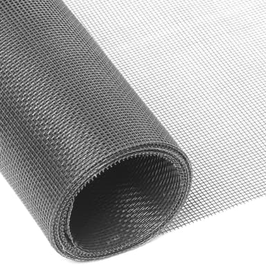 Flugnät Insektsnät Fönsterdörr Fiberglas 150 cm (grå)