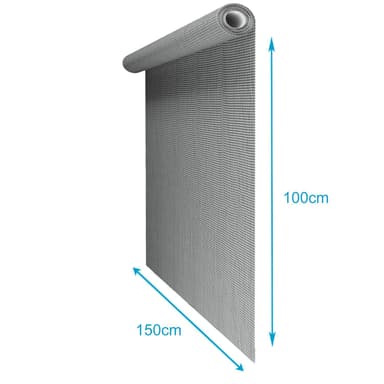 Flugnät Insektsnät Fönsterdörr Fiberglas 150 cm (grå)