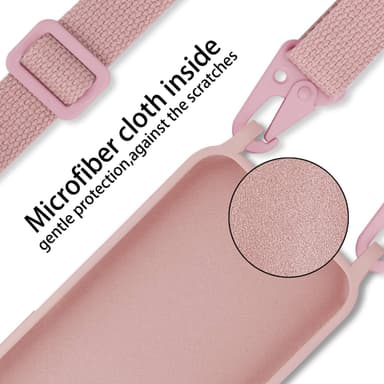 iPhone 14 Skal Fodral Kedja (Rosa)