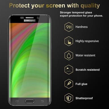 Samsung Galaxy S6 EDGE 3x Skyddsglas Skyddsfilm