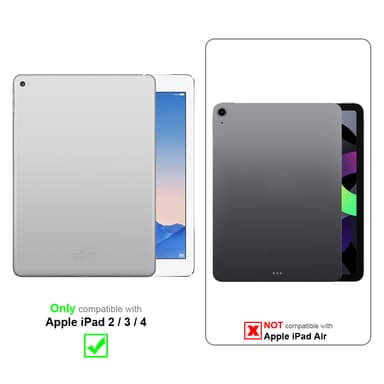 iPad 2 / 3 / 4 Plånboksfodral Skal (Vit)