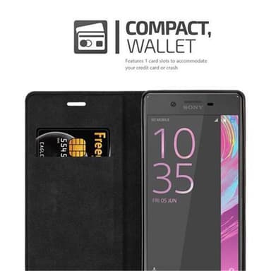 Skal Sony Xperia X Plånboksfodral (Svart)