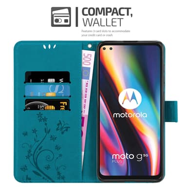 Motorola MOTO G 5G PLUS Plånboksfodral Skal (Blå)