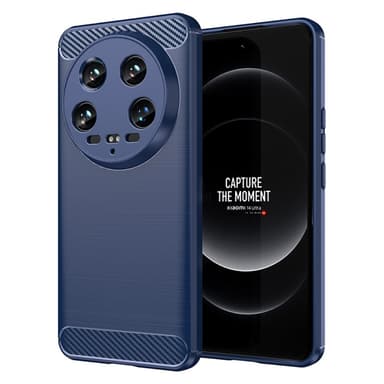 SKALO Xiaomi 14 Ultra 5G Armor Carbon Stöttåligt TPU-skal - Blå