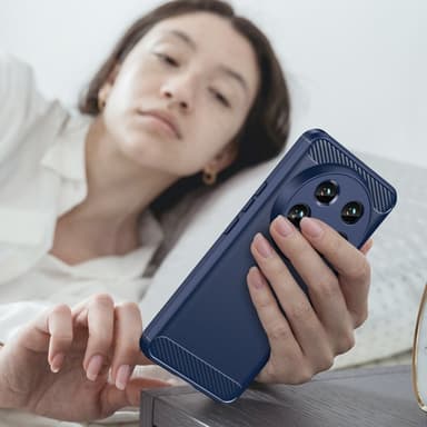 SKALO Xiaomi 14 Ultra 5G Armor Carbon Stöttåligt TPU-skal - Blå