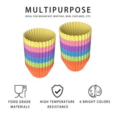 24x Muffinsformar silikon Cupcakeformar återanvändbara