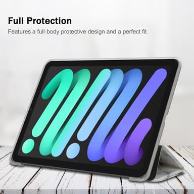 iPad MINI 6 (8.3 Tull) Plånboksfodral Skal (Vit)