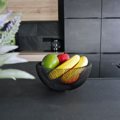 Fruktkorg Fruktskål Deko Skål med dubbla väggar (svart)