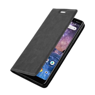 Skal Nokia 7 PLUS Plånboksfodral (Svart)