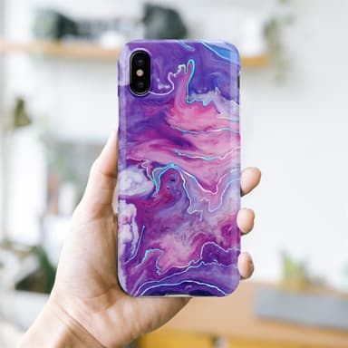 iPhone XS MAX Plånboksfodral Skal (Lila)
