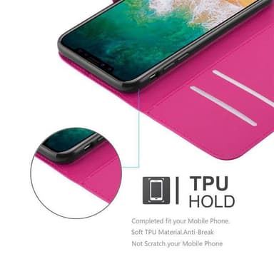 iPhone X / XS Plånboksfodral Skal (Rosa)