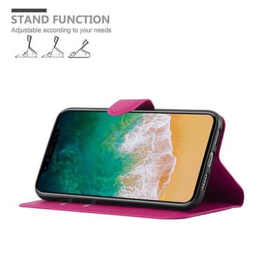 iPhone X / XS Plånboksfodral Skal (Rosa)