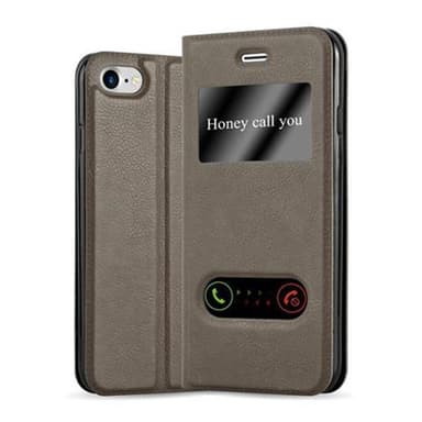 iPhone 7 / 7S / 8 / SE 2020 Plånboksfodral Skal (Brun)