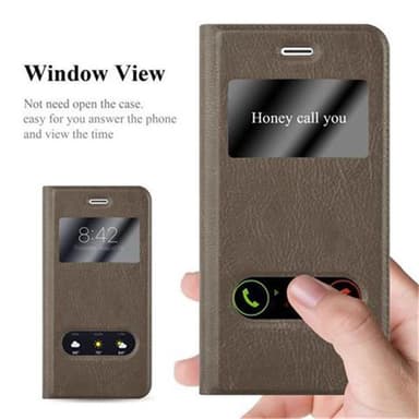 iPhone 7 / 7S / 8 / SE 2020 Plånboksfodral Skal (Brun)