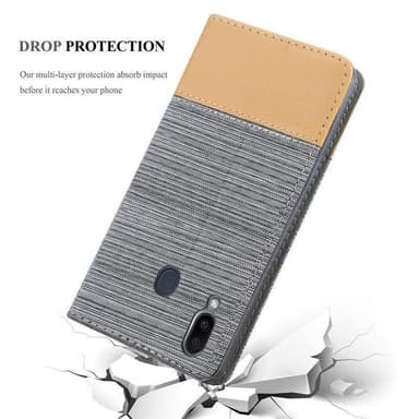 Samsung Galaxy M20 Plånboksfodral Skal (Grå)