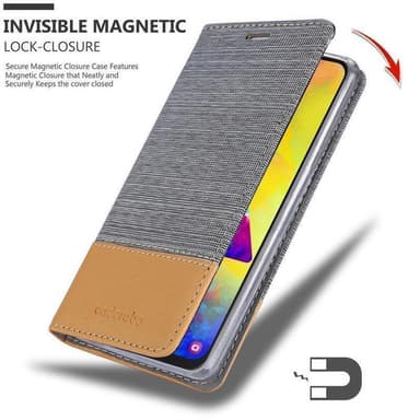 Samsung Galaxy M20 Plånboksfodral Skal (Grå)