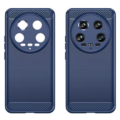 SKALO Xiaomi 14 Ultra 5G Armor Carbon Stöttåligt TPU-skal - Blå