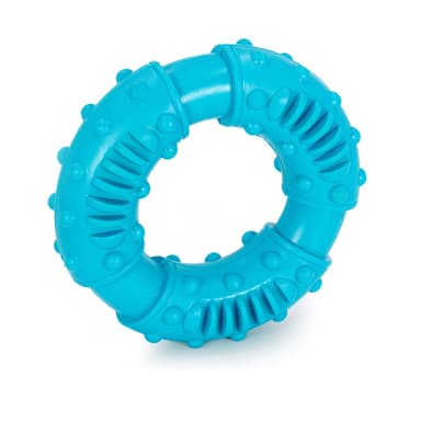 Hundtuggleksak i blått gummi Hundleksaker 12.5 x 4 cm