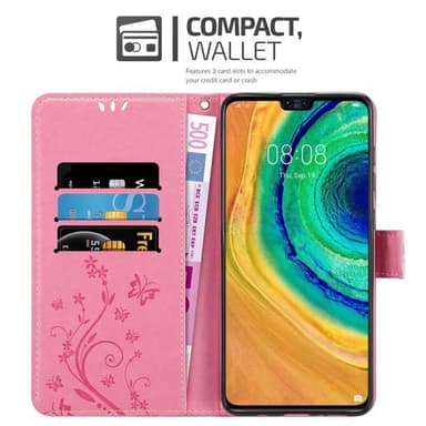 Huawei MATE 30 Plånboksfodral Skal (Rosa)