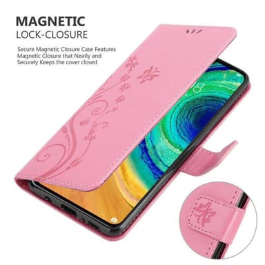 Huawei MATE 30 Plånboksfodral Skal (Rosa)