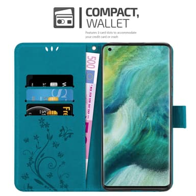 Oppo FIND X2 Plånboksfodral Skal (Blå)