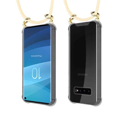Samsung Galaxy S10 4G Skal Fodral Kedja (Gul)