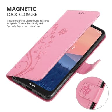 Nokia C21 Plånboksfodral Skal (Rosa)