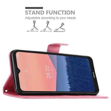 Nokia C21 Plånboksfodral Skal (Rosa)