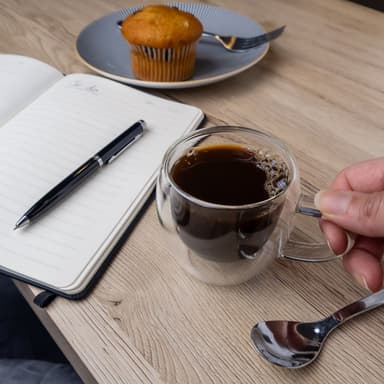4x Teglas Kaffeglas Kaffekopp Mugg Termoglas 100-150ml