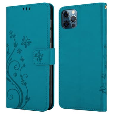 iPhone 12 PRO MAX Plånboksfodral Skal (Blå)