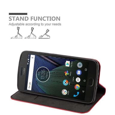 Skal Motorola MOTO G5S PLUS Plånboksfodral (Svart)