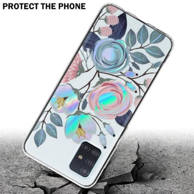 Samsung Galaxy A51 4G / M40s Fodral Skal Blommor (Vit)