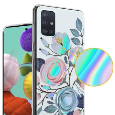Samsung Galaxy A51 4G / M40s Fodral Skal Blommor (Vit)