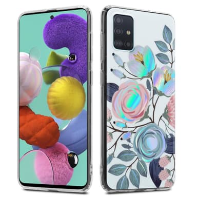 Samsung Galaxy A51 4G / M40s Fodral Skal Blommor (Vit)