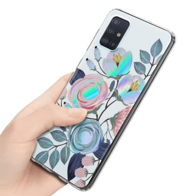 Samsung Galaxy A51 4G / M40s Fodral Skal Blommor (Vit)