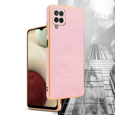 Samsung Galaxy A12 / M12 Skal Fodral Case (Rosa)