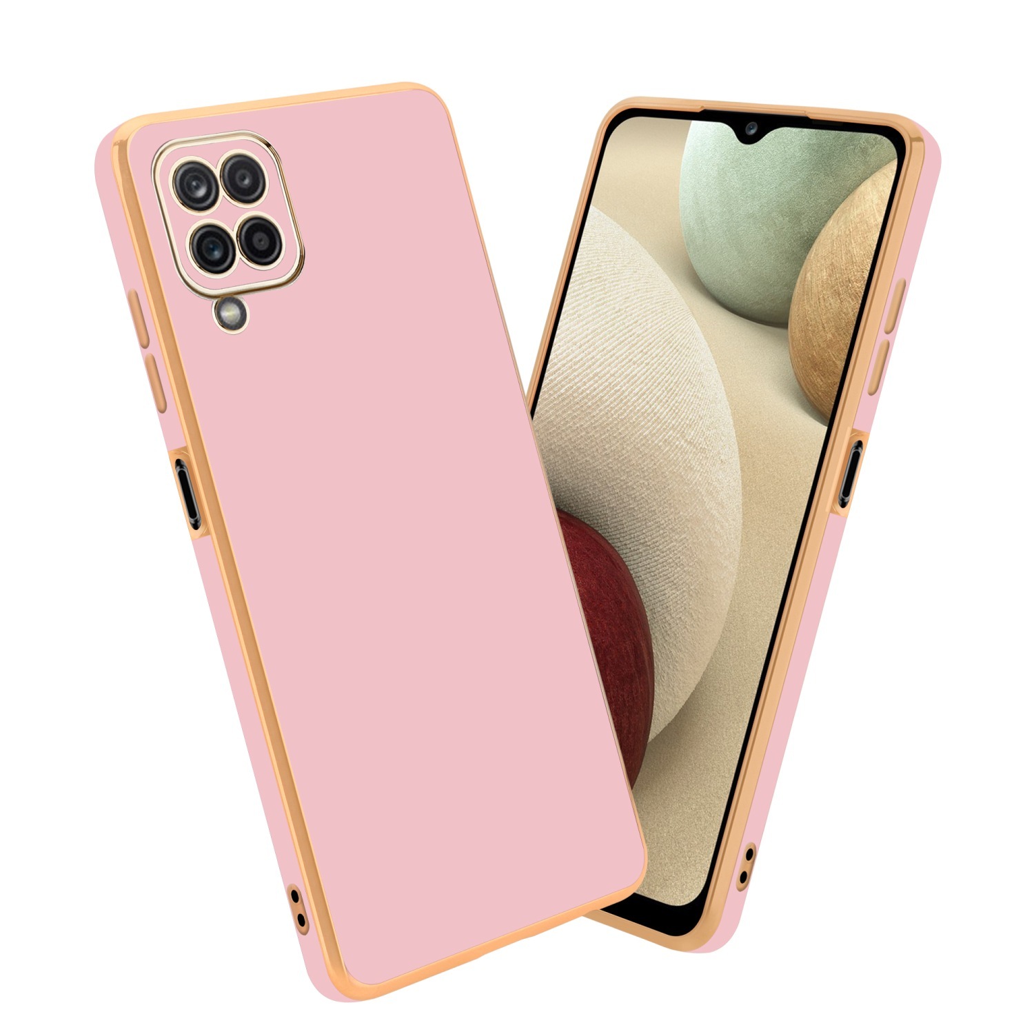 Samsung Galaxy A12 / M12 Skal Fodral Case (Rosa)