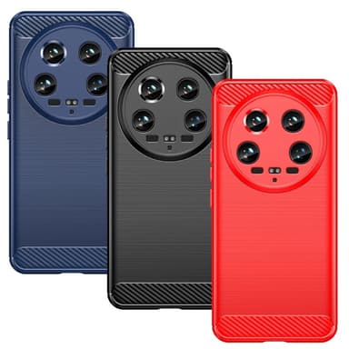 SKALO Xiaomi 14 Ultra 5G Armor Carbon Stöttåligt TPU-skal - Blå