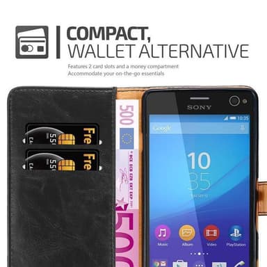 Sony Xperia C4 Plånboksfodral Skal (Svart)