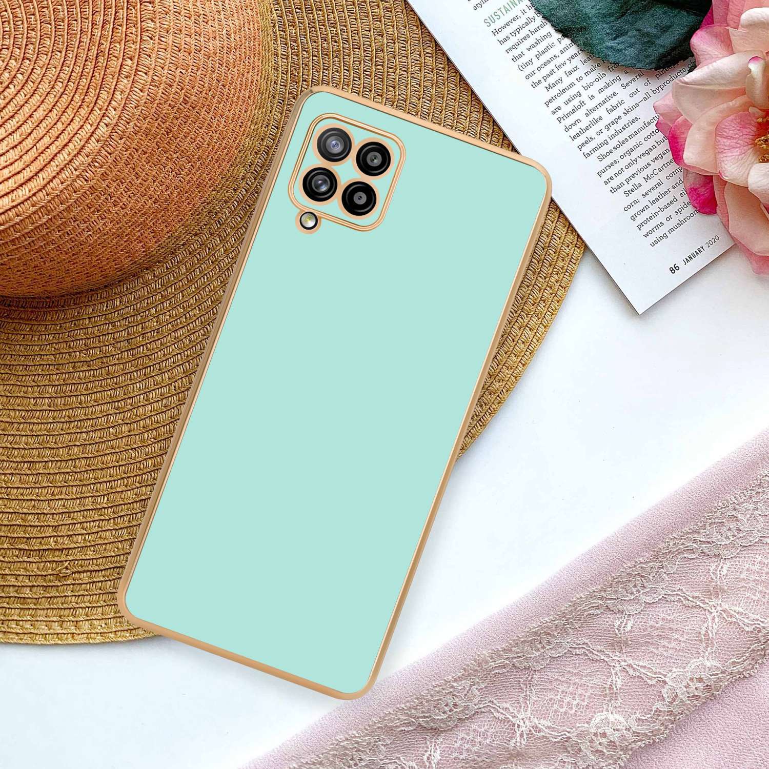 Samsung Galaxy A42 5G / M42 5G Skal Fodral Case (Grön)