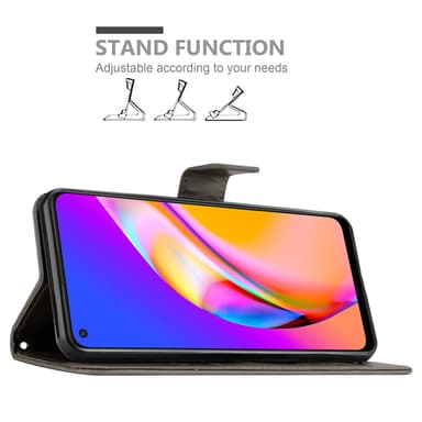 Oppo A94 5G Plånboksfodral Skal (Grå)
