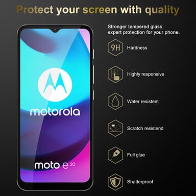 Motorola MOTO E20 / E30 / E40 3x Skyddsglas Skyddsfilm