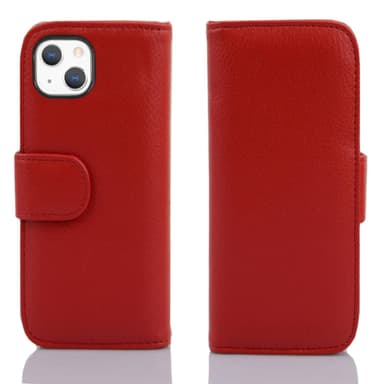 iPhone 13 Plånboksfodral Skal (Röd)